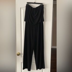 Large Black Tube Top Pant Romper